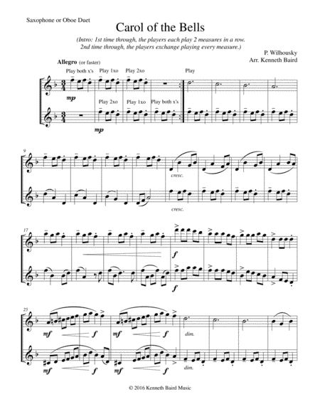 Carol of the Bells (arr. Kenneth Baird)