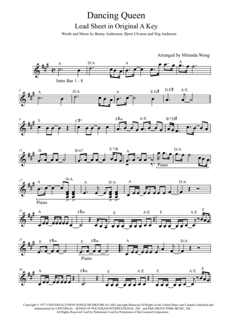 Dancing Queen (arr. Miranda Wong)