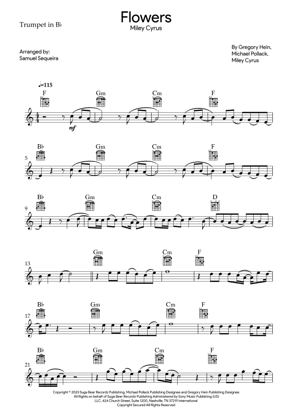 Flowers (arr. Samuel Sequeira)