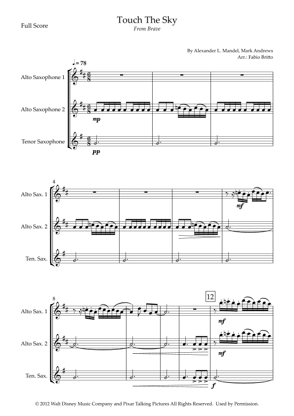 Touch The Sky (arr. Fabio Britto)