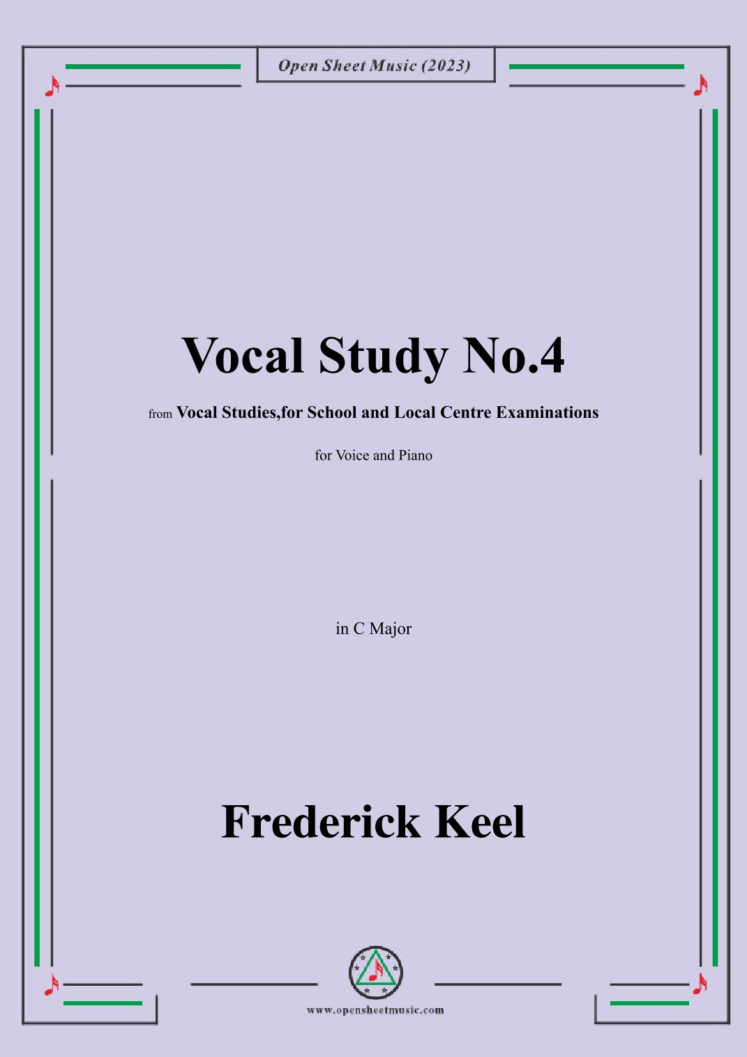 Keel-Vocal Study No.4,in C Major (arr. OSM Press)