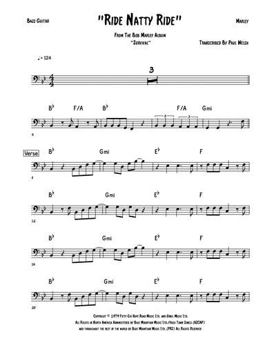 Ride Natty Ride (arr. Accubass)