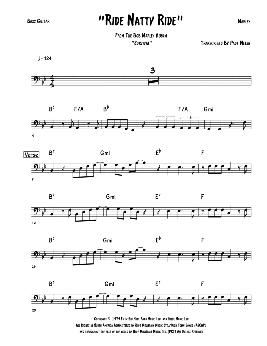 Ride Natty Ride (arr. Accubass)
