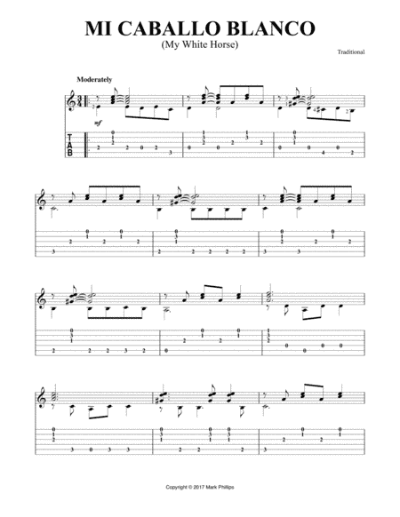 Mi caballo blanco (My White Horse) (arr. Mark Phillips)