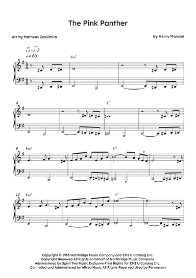 The Pink Panther (arr. Matheus Cassimiro)