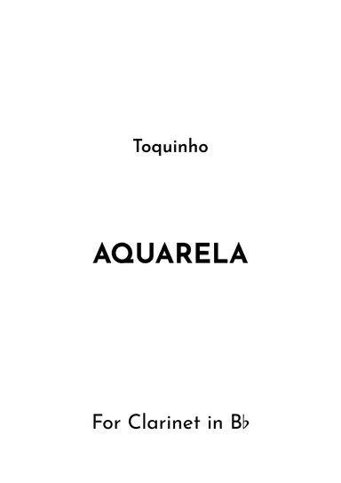 Aquarela-toquinho (arr. Jireh J.)