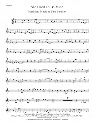 She Used To Be Mine from WAITRESS THE MUSICAL (arr. Kevin Busse)