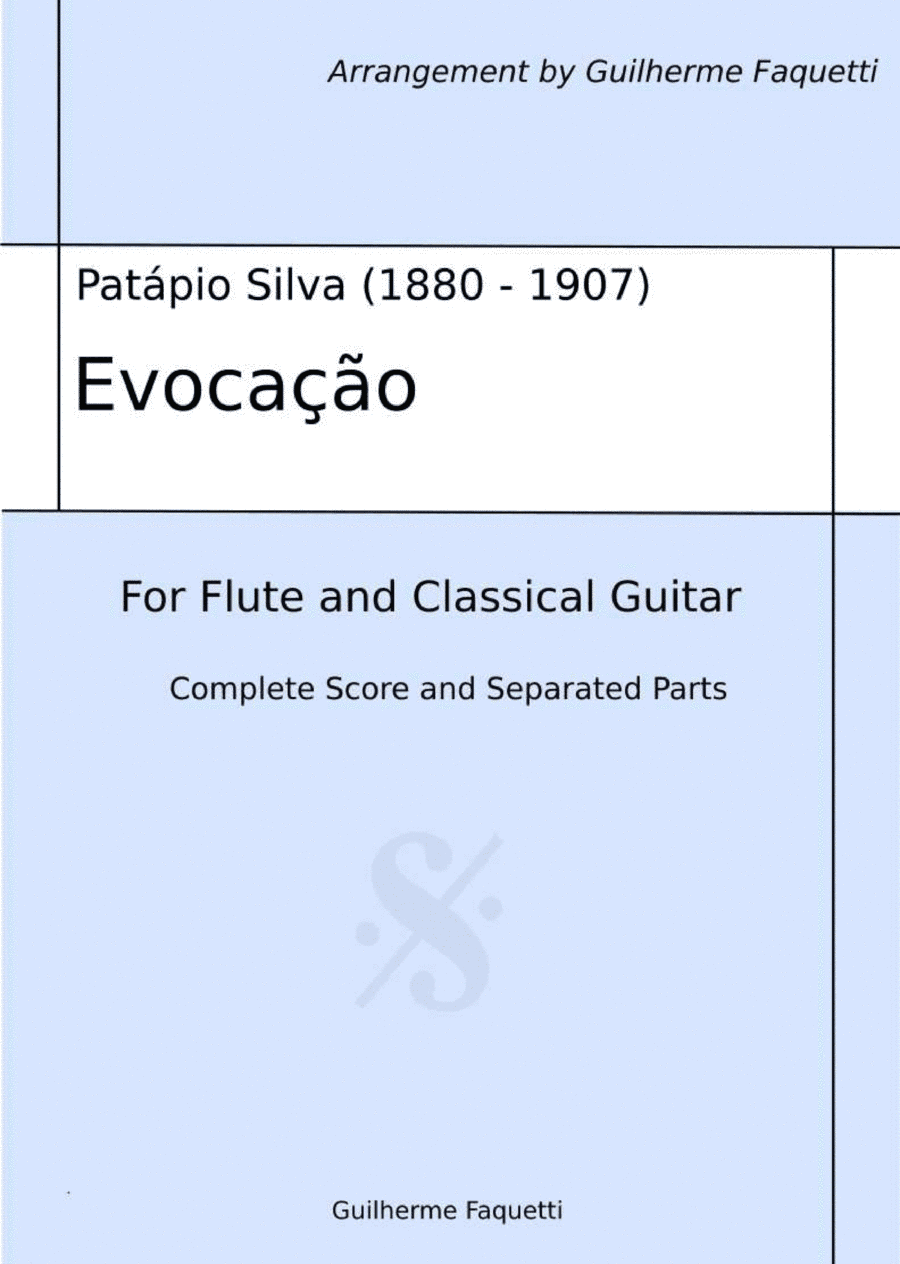 Patápio Silva - Evocação. Arrangement for Flute and Classical Guitar (arr. Guilherme Faquetti)