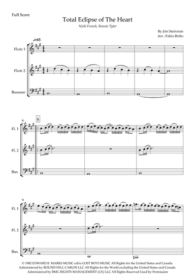Total Eclipse Of The Heart (arr. Fabio Britto)