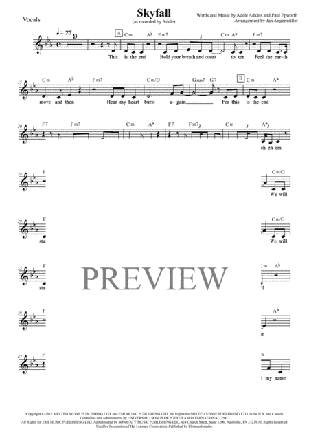 Skyfall (arr. Jan Angermüller)
