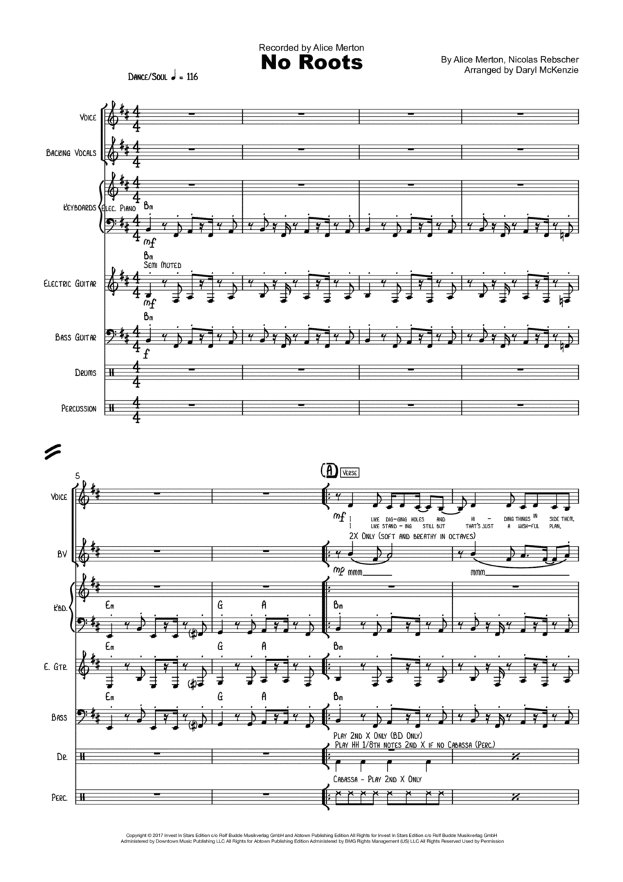 No Roots (arr. Daryl McKenzie)