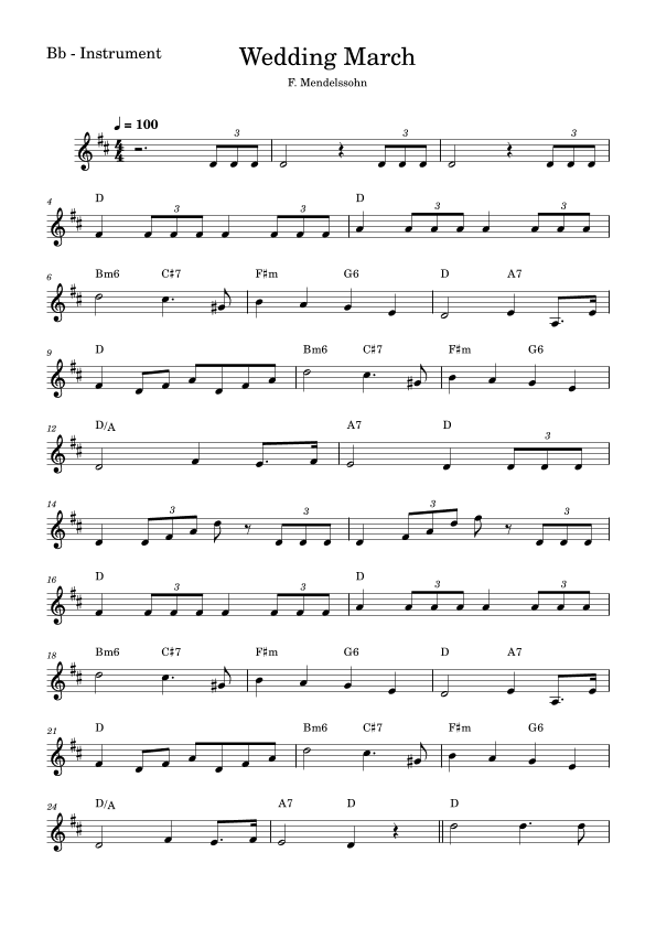 Wedding March (arr. Fabio Eduardo de Oliveira)