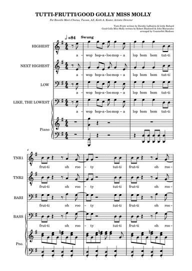 Tutti Frutti (arr. Sharon Udoh, Counterfeit Madison)
