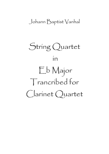 String Quartet in Eb (arr. Spence Bundy)