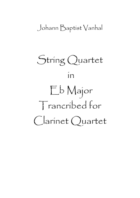 String Quartet in Eb (arr. Spence Bundy)