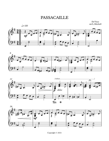 PASSACAILLE (arr. Lee Mitchell)