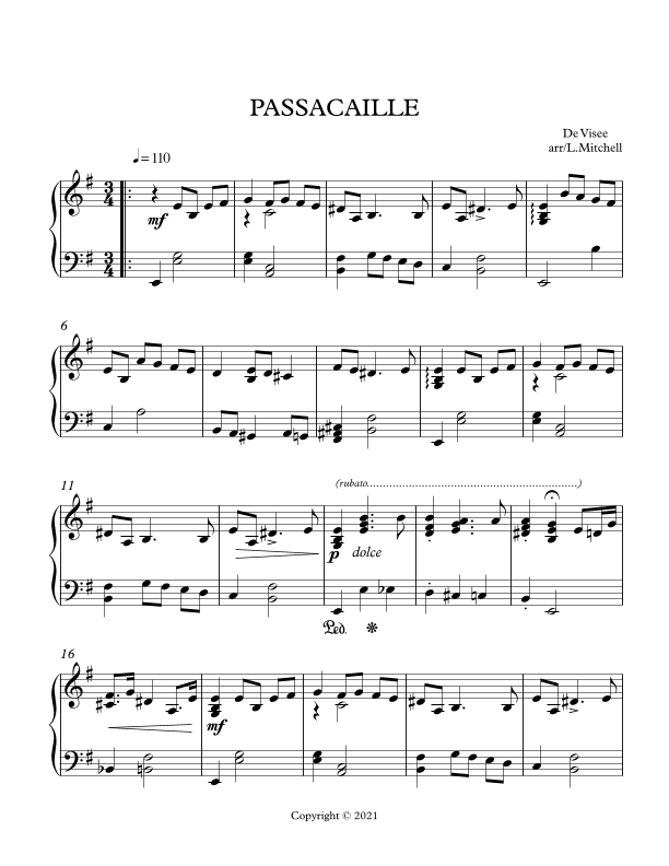 PASSACAILLE (arr. Lee Mitchell)