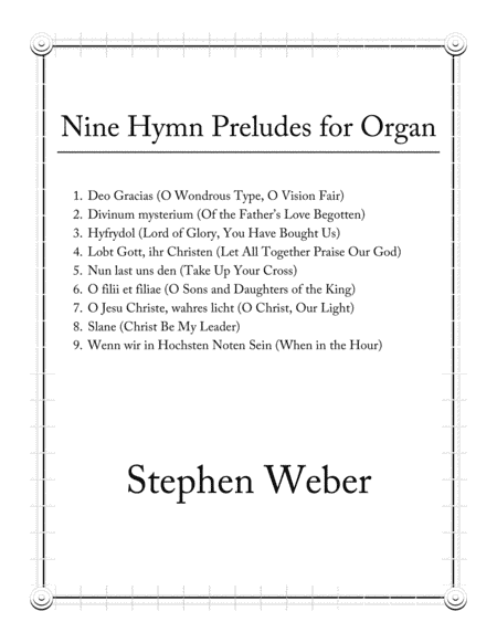 Nine Hymn Preludes for Organ