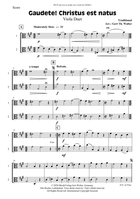 Gaudete! Christus Est Natus (arr. Gert Th. Walter)