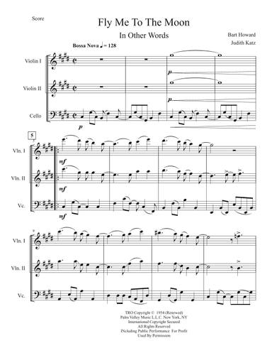 Fly Me To The Moon (in Other Words) (arr. Judith Katz)