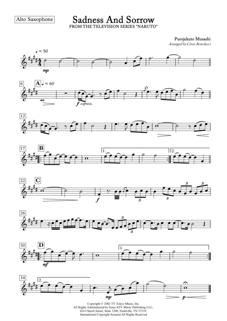 Sadness And Sorrow (arr. ACT Bortolucci)