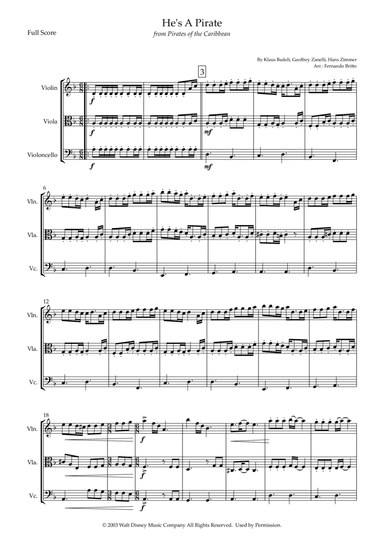 He's A Pirate (arr. Fernando Britto)