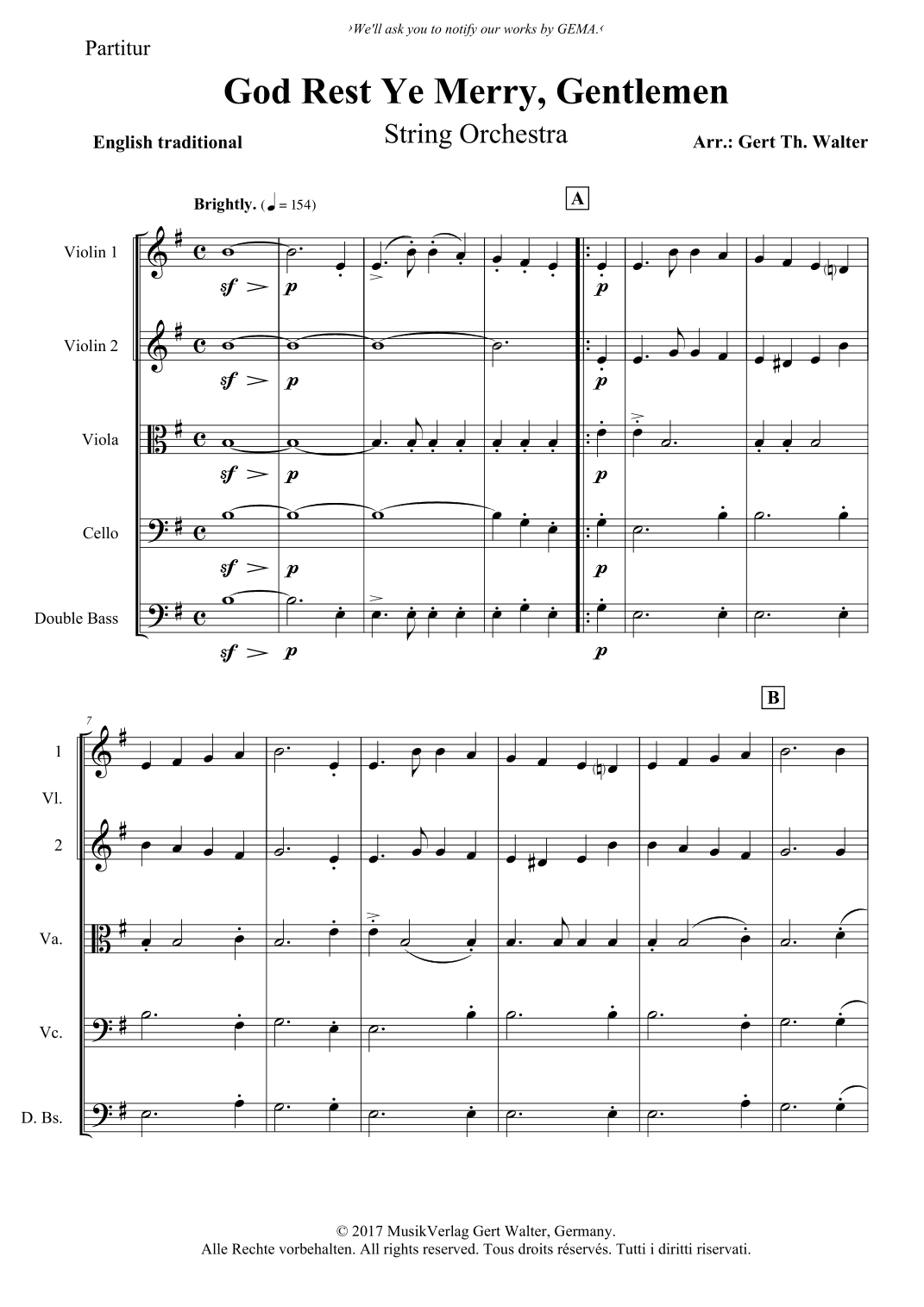 God Rest Ye Merry, Gentlemen (arr. Gert Th. Walter)