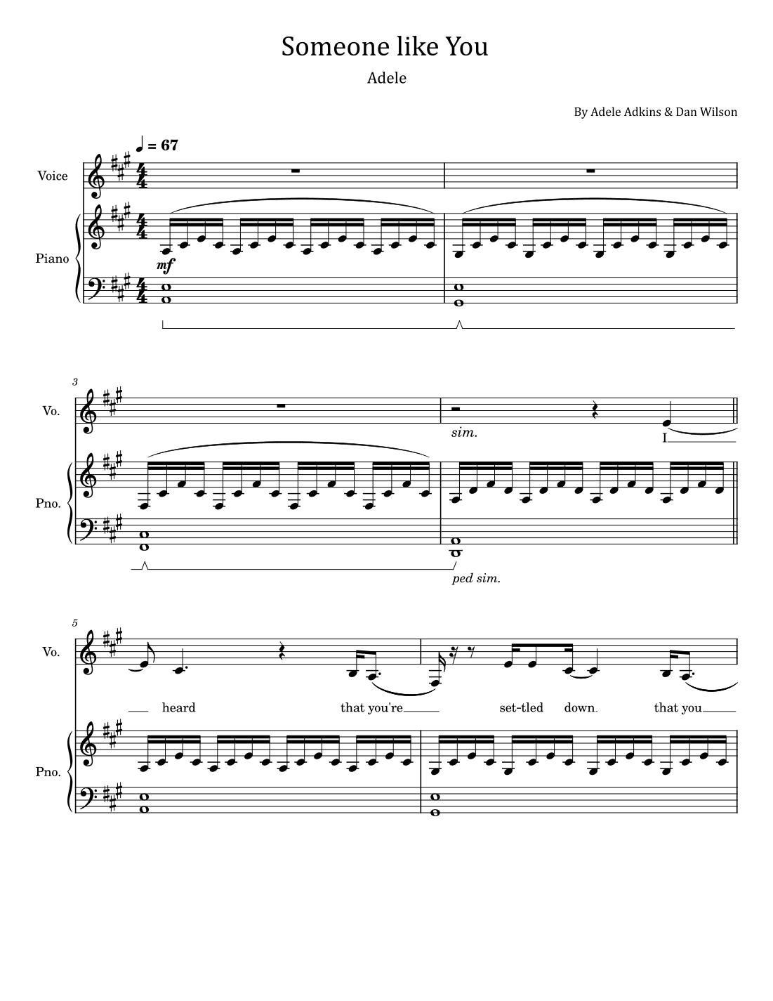 Someone Like You (arr. poon)