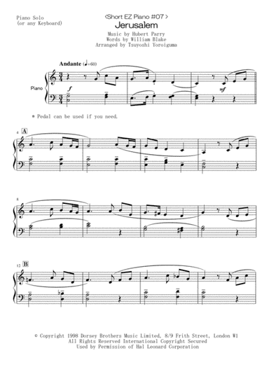Jerusalem (arr. Tsuyoshi Yoroiguma)