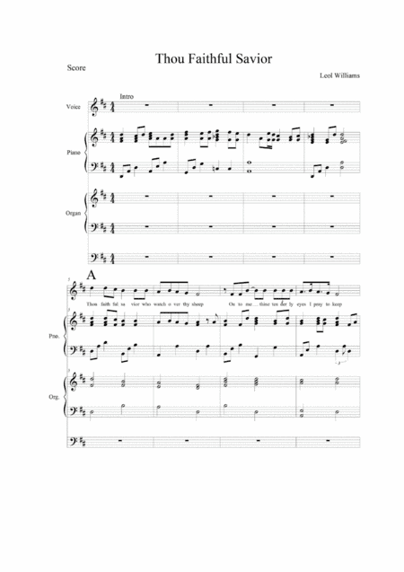 Thou Faithful Savior