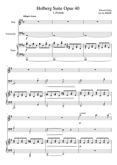 Holberg Suite opus 40  I.Prelude (arr. RKKR)