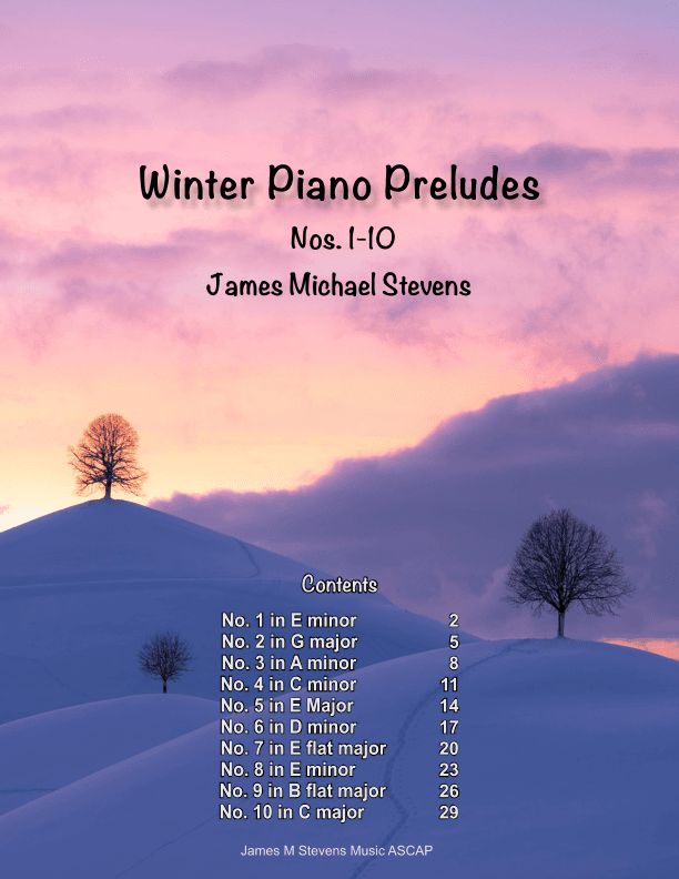 Winter Piano Preludes Nos. 1-10 Piano Book