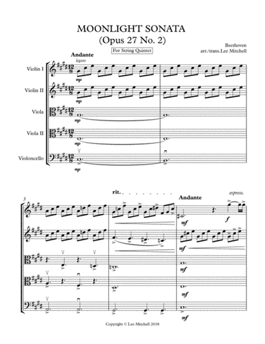 Moonlight Sonata (arr. Lee Mitchell)