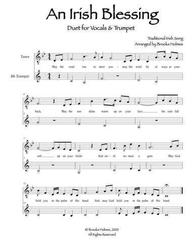 An Irish Blessing (Duet for Voice & Trumpet) (arr. Brooks Holmes)