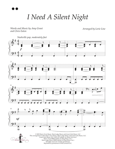 I Need A Silent Night (arr. Lorie Line)