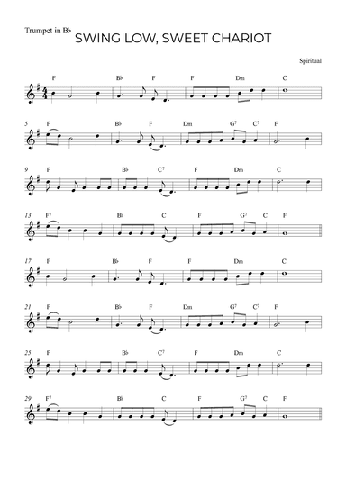 SWING LOW, SWEET CHARIOT (arr. Alex Nunes Rodrigues)