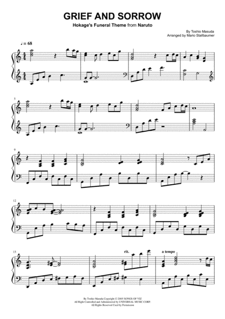Grief And Sorrow (arr. Mario Stallbaumer)