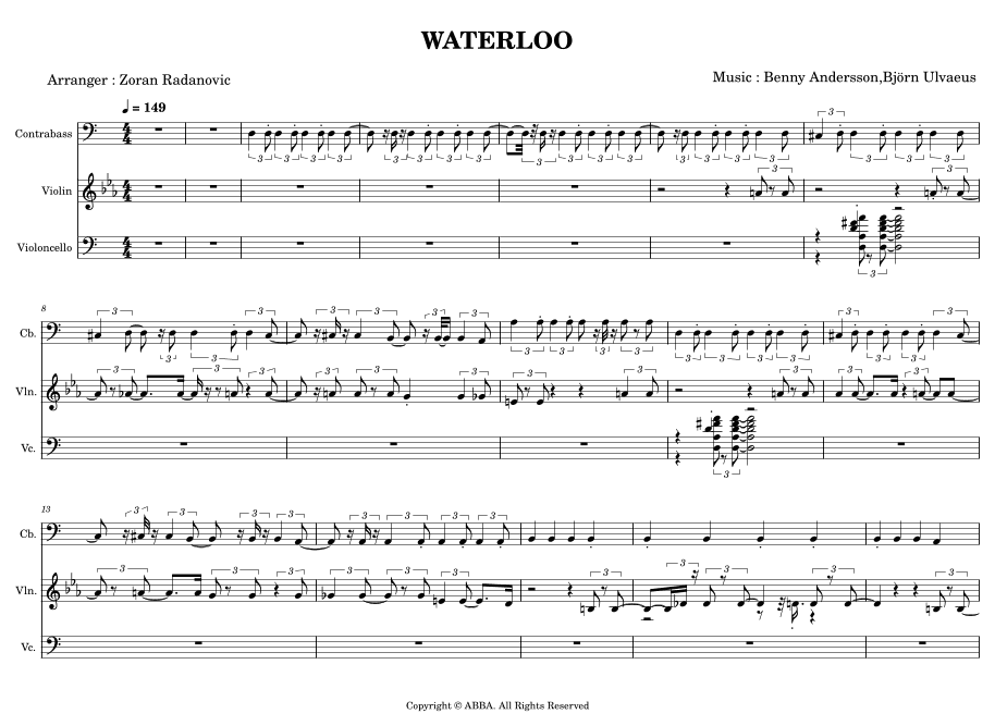 Waterloo (arr. Zoran Radanovic)