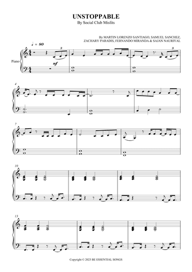 Unstoppable (arr. SCMusic)