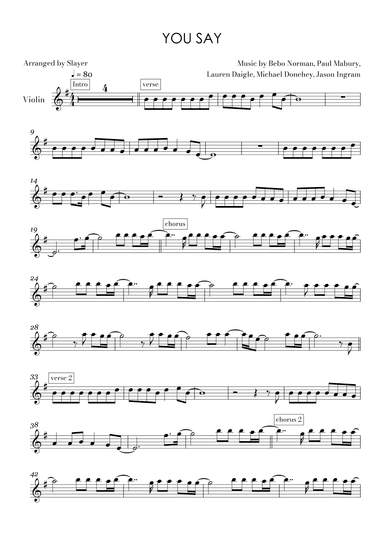 You Say (arr. Slayer)