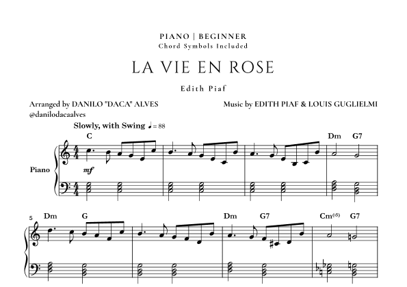 La Vie En Rose (arr. Danilo "Daca" Alves)