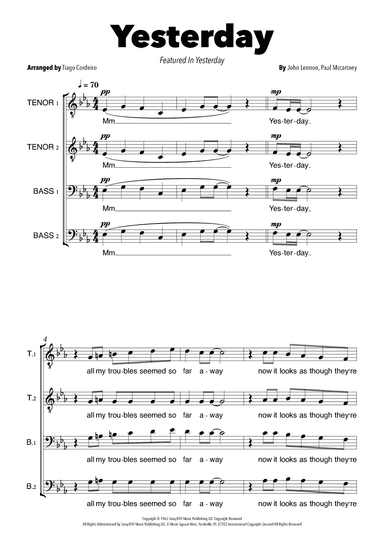Yesterday (arr. Tiago Cordeiro)