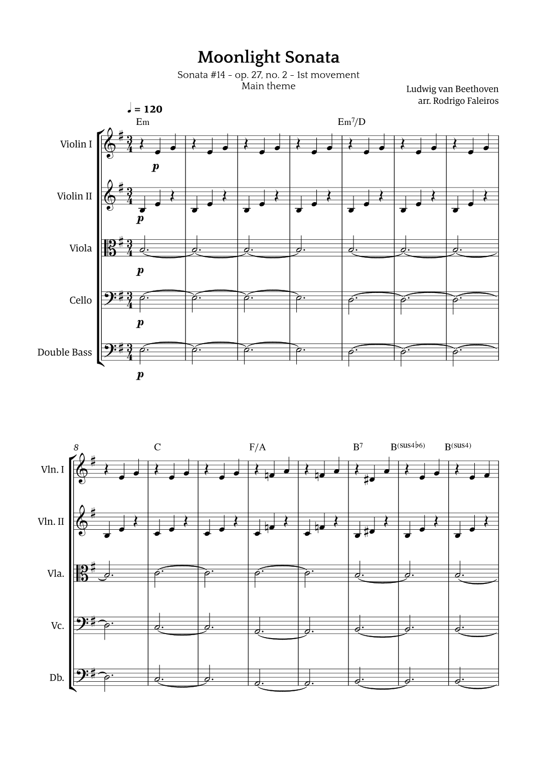 Moonlight Sonata (arr. Rodrigo Faleiros)
