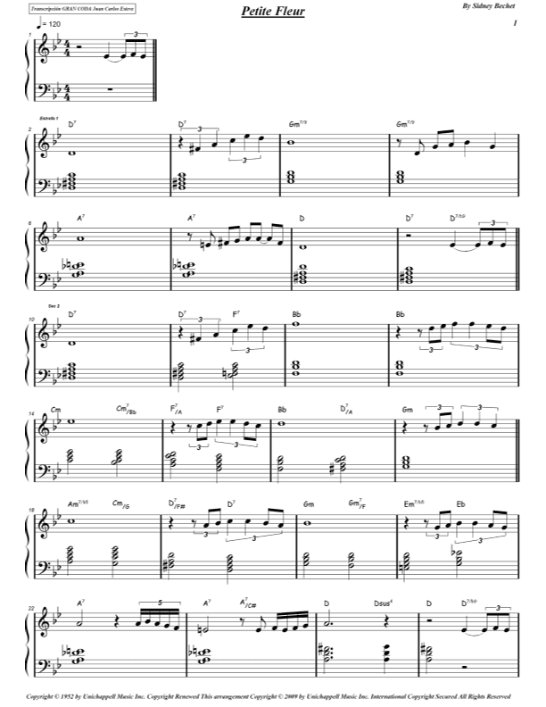 Petite Fleur (arr. juan carlos esteve / Gran Coda)