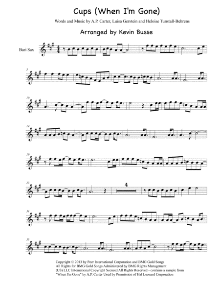 Cups (When I'm Gone) (arr. Kevin Busse)