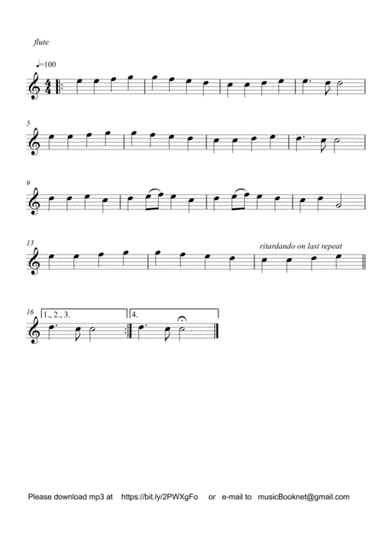 Joyful We Adore Thee flute guitar duet (arr. PianoSheetNow)