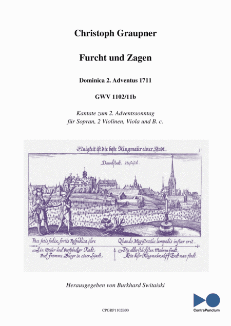 Graupner Christoph Cantata Furcht und Zagen GWV 1102/11b (arr. Dr. Burkhard Switaiski)