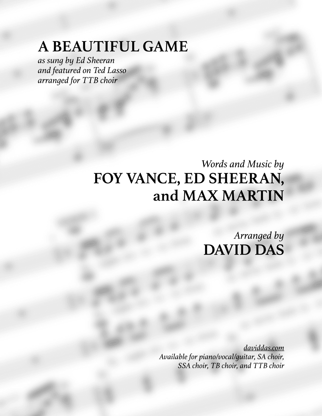 A Beautiful Game (arr. David Das)