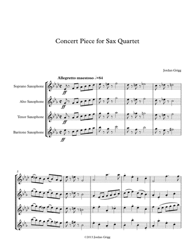 Concert Piece for Sax Quartet