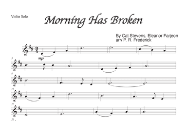Morning Has Broken (arr. P. R. Frederick)